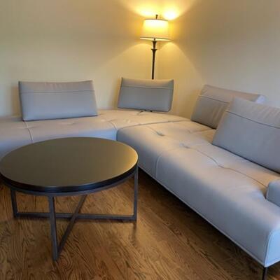 High End Made in Italy (Nicoline) Custom Leather Sectional