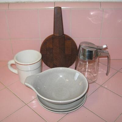 MS MCM Kitchen Items Russell Wright Bowl Dansk Cheese Knife Dripout Syrup Wallace Mug