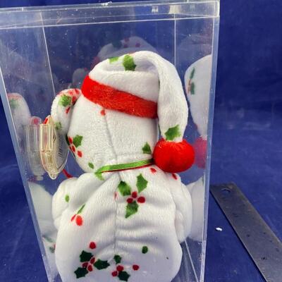 ty beanie baby christmas 1998 teddy and plastic case