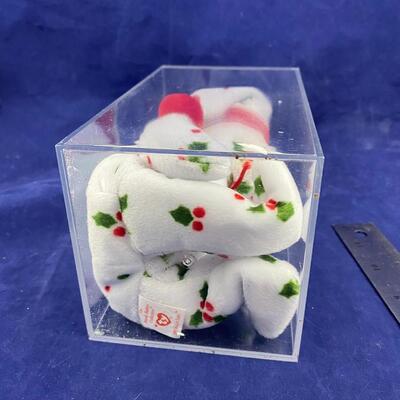 ty beanie baby christmas 1998 teddy and plastic case