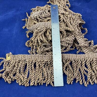 Vintage Drapery Cording loops 3 yards taupe brown