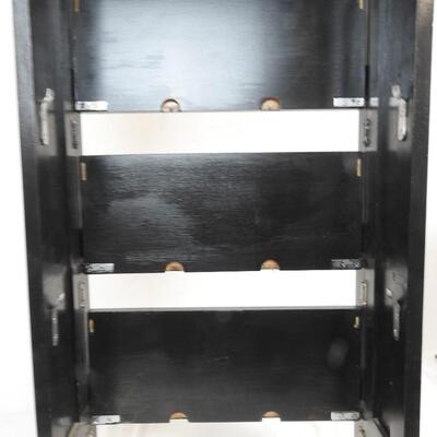 Portable Wood Collectibles Shelves/Bookcase w/Folding Shelves/Top, Solid