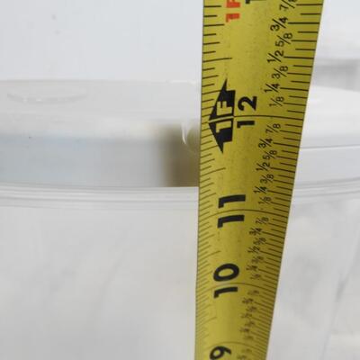 13 Ikea Food Pantry Containers, Clear w/White Lid, 7 Tall, 6 Small