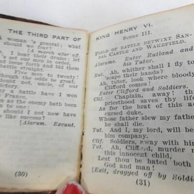 Vintage Mini Shakespeare Books: King Henry IV, Part I, King Henry VI Part II