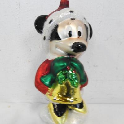 Disney Minnie Mouse Blown Glass Christmas Ornament, 4 3/4in