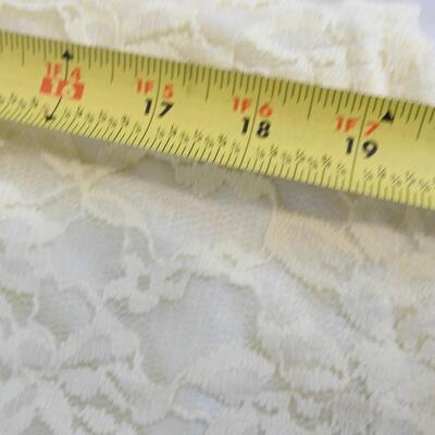 Woman's Blouse: Lace, Size Large, Cream Color w/Beads, See Pictures