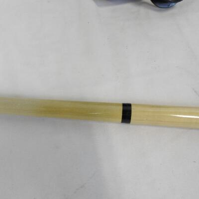 Pool Cue, Balls & Triangle, NON-REGULATION Size, LIKE NEW