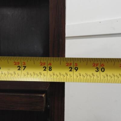 Dark Brown Wooden Bookshelf: 5 shelves