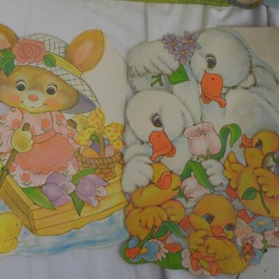 12 Easter Paper Cutouts, Peck Incorporated, Eureka - Vintage