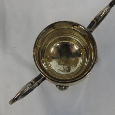 2 Small 4 Legged Brass? Metal Cauldrons - One Lid. Made in India