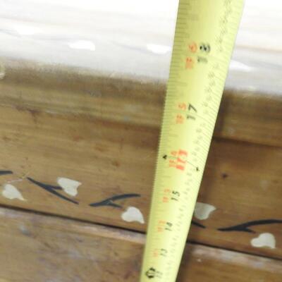 Wood Trunk: 36in L 17 1/2 in tall  18 in wide, Loose Boards-Need Re-attaching