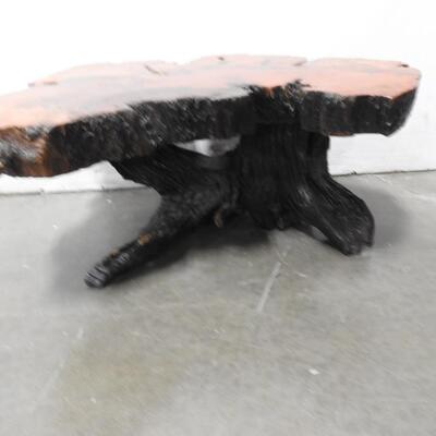 Burl Slab Wood Table, Unique, Sturdy, See Pictures