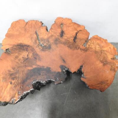 Burl Slab Wood Table, Unique, Sturdy, See Pictures