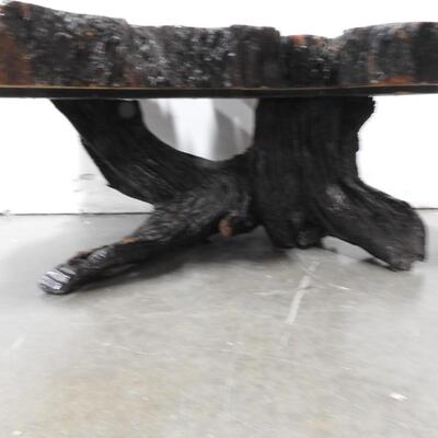 Burl Slab Wood Table, Unique, Sturdy, See Pictures