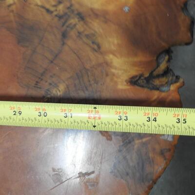 Burl Slab Wood Table, Unique, Sturdy, See Pictures