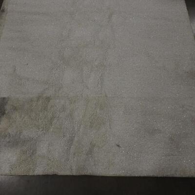 Superior 8 x 12 Feet White Snow Shag Rug- Dirty in One Corner