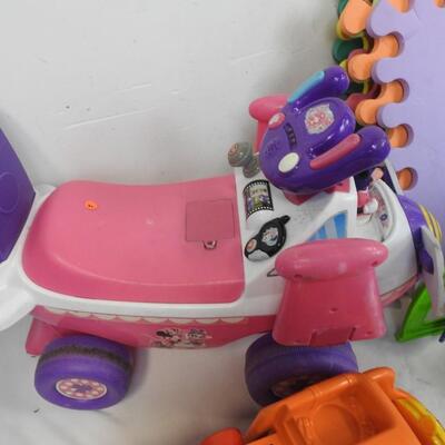 6 pc Kids, Planetarium Projector With Slides, Foam Floor Pieces, Minnie Push Car