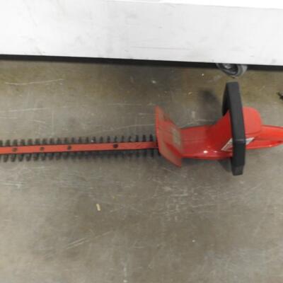 22 Inch Red Bushwhacker Electric Hedge Trimmer - Works
