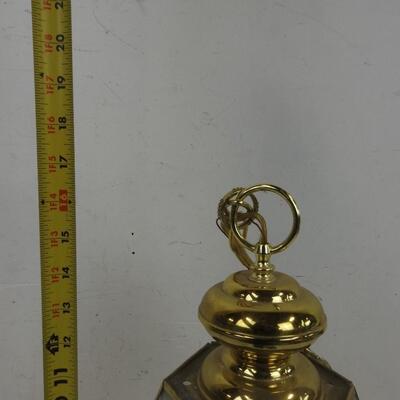 Entryway Hanging Light with Glass/Brass, Hardwired. Untested