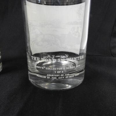 4 Winter Glasses, Courier And Ives, Arby's Collector Series