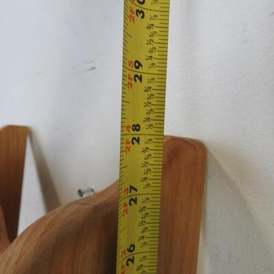 Wooden Wall Clock and Shelf, Clock Works