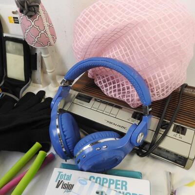27 pc Personal Care Lot: Anti-Snore Strap, Gloves, Alarm Clock, Snowman Tie