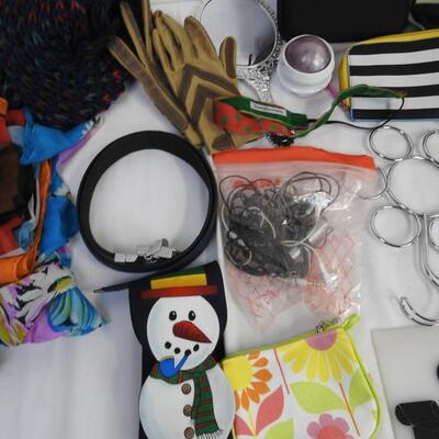 27 pc Personal Care Lot: Anti-Snore Strap, Gloves, Alarm Clock, Snowman Tie