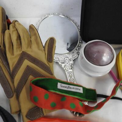 27 pc Personal Care Lot: Anti-Snore Strap, Gloves, Alarm Clock, Snowman Tie