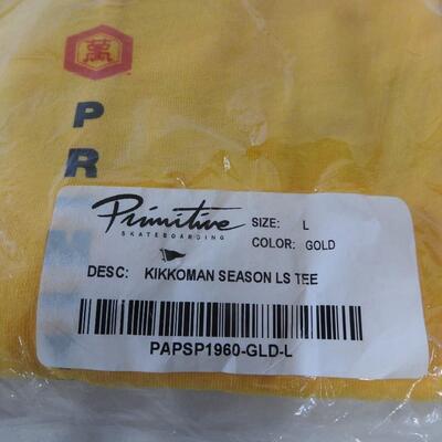 Kikkoman Season LS Tee, Large Warriers for Freedom, 4 Low-Cut Mens Socks - New