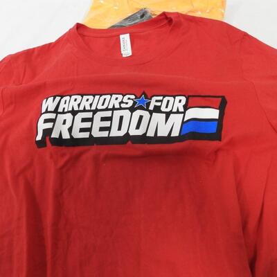 Kikkoman Season LS Tee, Large Warriers for Freedom, 4 Low-Cut Mens Socks - New