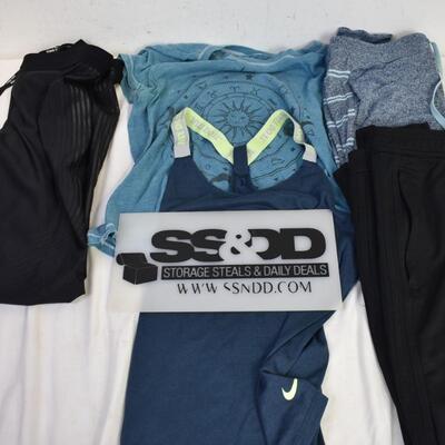 5 pc Women's Sports Apparel, Nike, Sweat Pants, Gold Crush, Felina