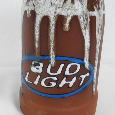 Bud Light Mug, Terra Cotta, 3 3/4in x 7 1/4in, Good Condition No  Cracks/Chips