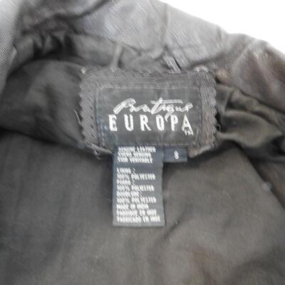 Genuine Leather Womens Jacket Size Small Europa Brand