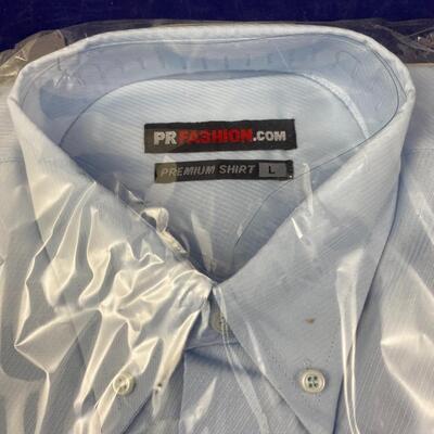 Lot of 2 shirts-new- L dress shirt, XL t shirt, both with xtraplast logo