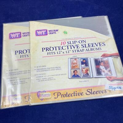 Lot of 2 packages of 12x12" scrapbook page protecters for strap albums