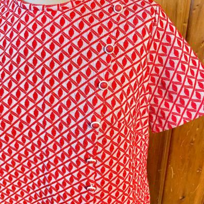 VINTAGE RED PATTERNED DRESS