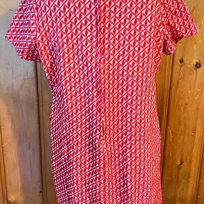 VINTAGE RED PATTERNED DRESS