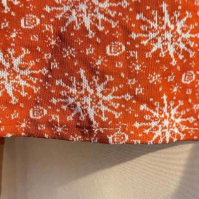 VINTAGE WOMENâ€™S ORANGE PATTERNED BLOUSE