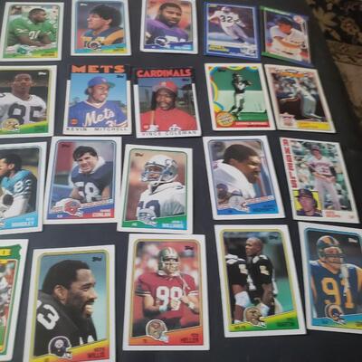 Topps football and baseball cards