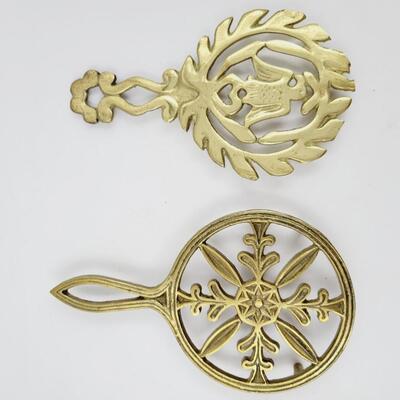 PAIR SMALL BRASS  TRIVETS