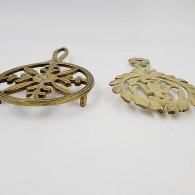 PAIR SMALL BRASS  TRIVETS