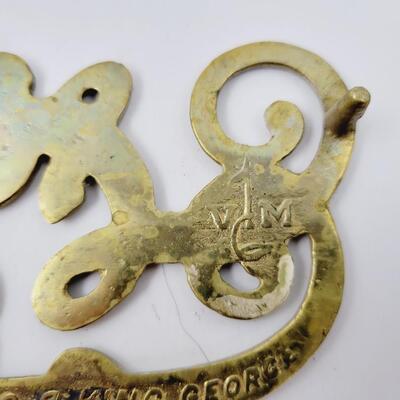 VM - KING GEORGE CW10-9 BRASS TRIVET