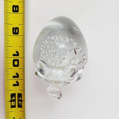 GLASS STRAWBERRY PAPERWEIGHT