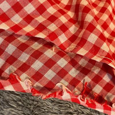 VINTAGE MENâ€™S RED GINGHAM BUTTON-UP - SIZE LARGE