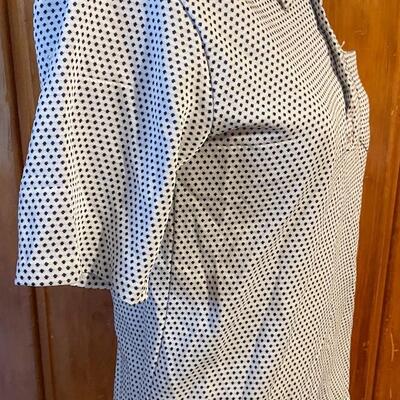 VINTAGE JANTZEN 100 MENâ€™S POLKA DOT POLO - SIZE MEDIUM