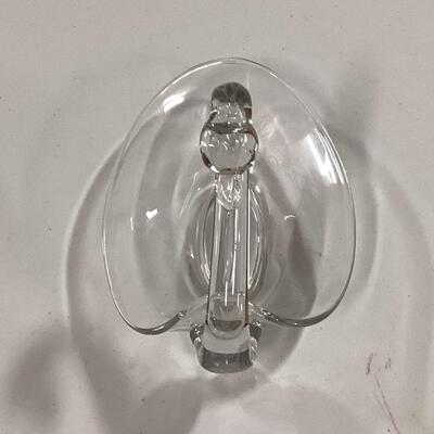 Vintage glass swan bowl