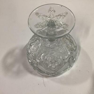 footed crystal bowl