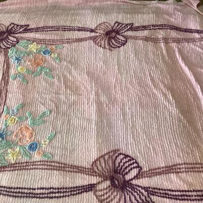 vintage embroidered bedspread