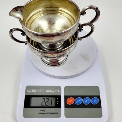 REVERE SILVERSMITH .825 STERLING CREAM & SUGAR