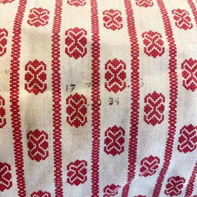 VINTAGE A. J. AUGUST MENâ€™S RED STRIPED BUTTON UP - 17â€/33â€